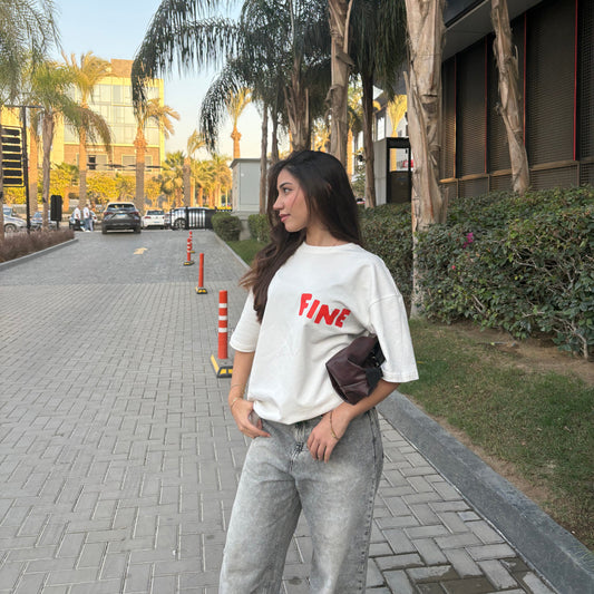 White Oversized Tee | 100% Milton Cotton
