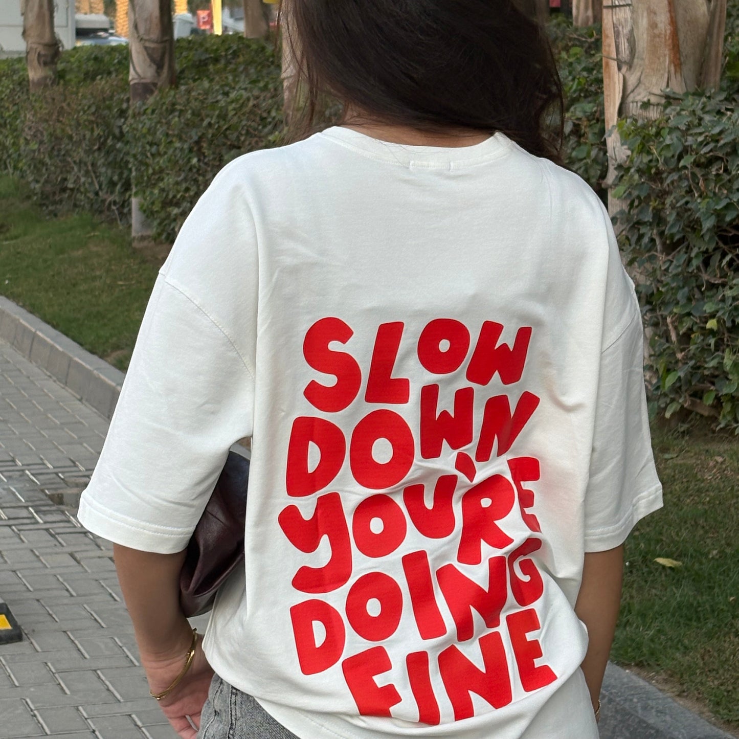 White Oversized Tee | 100% Milton Cotton