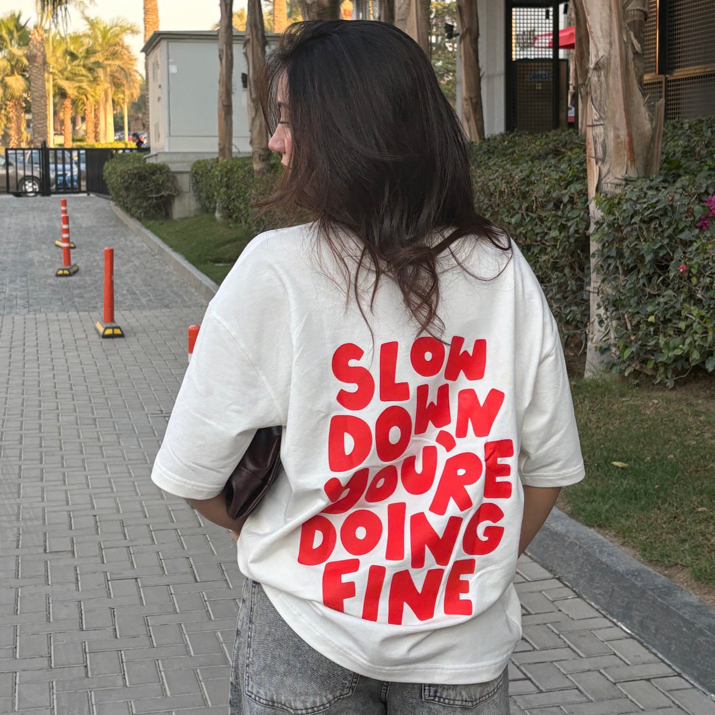 White Oversized Tee | 100% Milton Cotton
